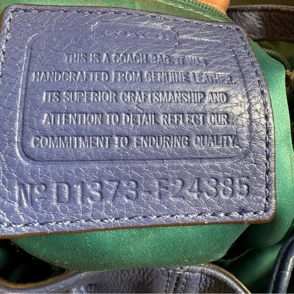 Coach F24385 French Blue Park Leather Backpack - Picture 8 of 9